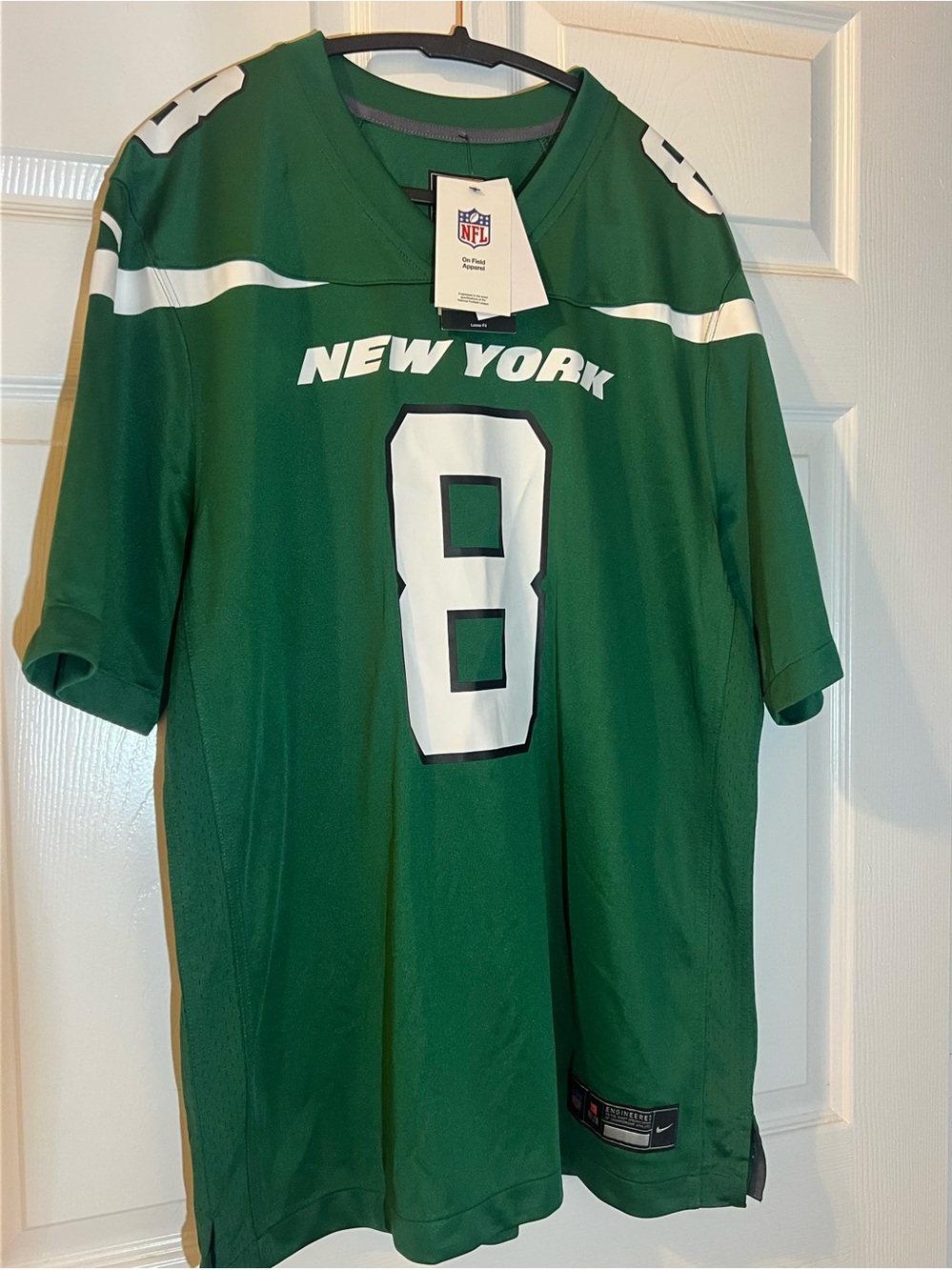 Nike NFL New York Jets Aaron Rodgers #8 Green Jersey Men's Large NWT